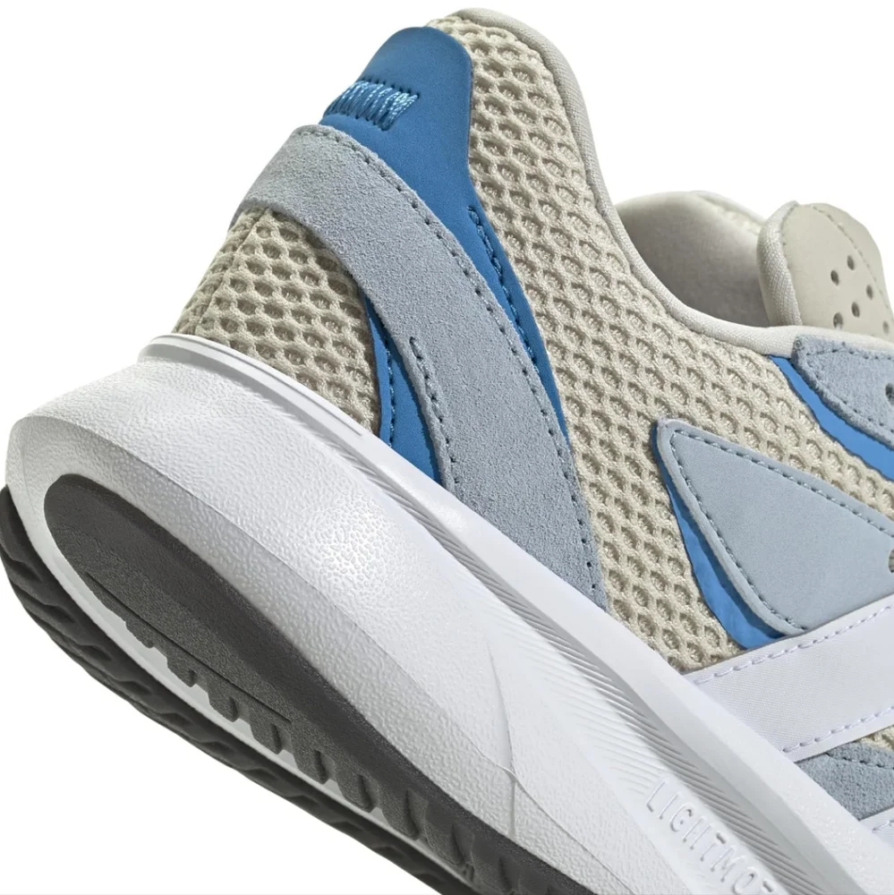 adidas Boys Lightblaze Running Sneakers Shoes - Off White And Blue